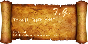 Tokaji Győző névjegykártya